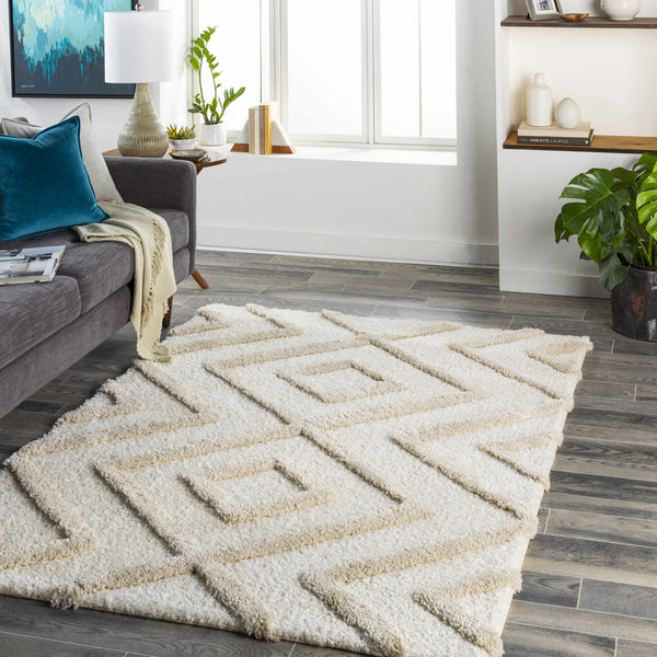 Candijay Mocha High-Low Shag Rug - Clearance