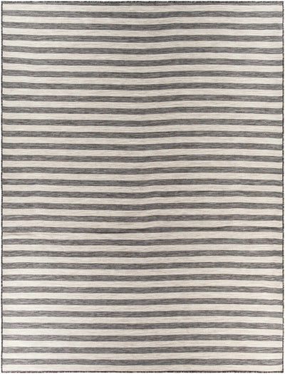 Bongaree Black&Gray Striped Flatweave Carpet - Clearance