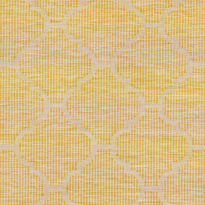 Unique Outdoor Trellis Area Rug, Mustard Yellow - Clearance