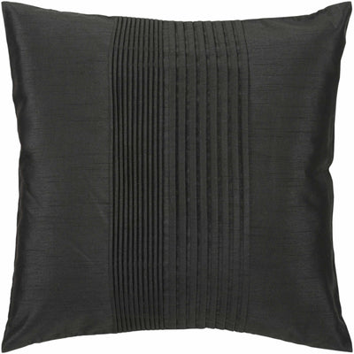 Compton Black Square Throw Pillow