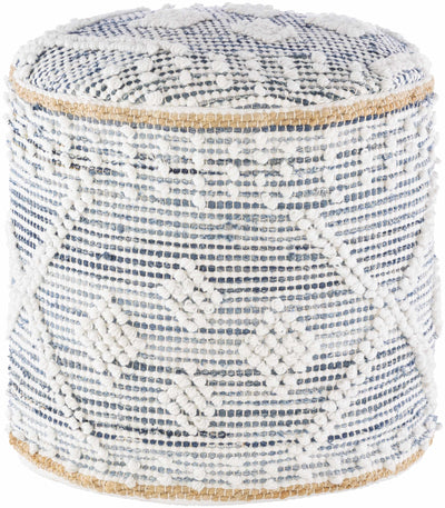 Coombabah Blue and White Cylinder Pouf