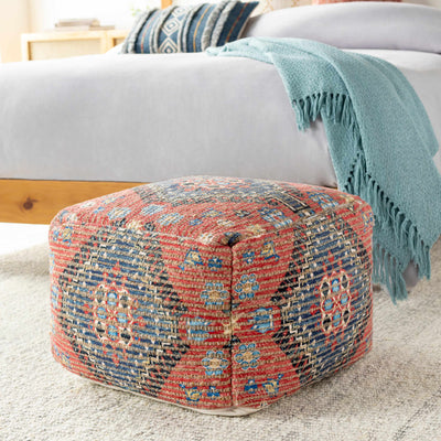 Copeland Woven Jute and Cotton Pouf