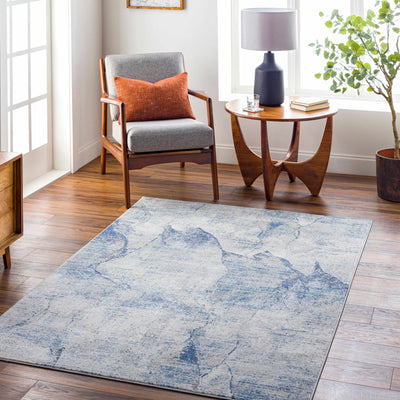 Creighton Blue Marble Rug