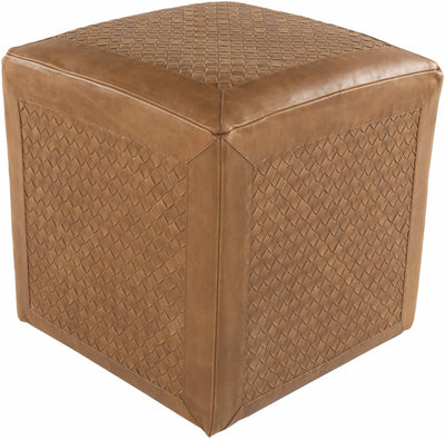 Carlyss Neutral Woven Cotton Pouf