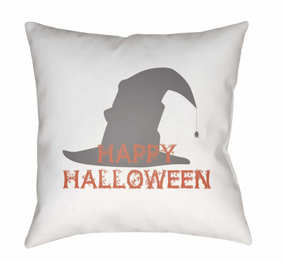 Happy Halloween White Throw Pillow