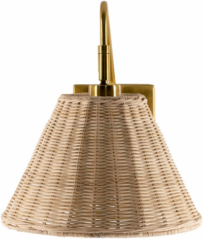 Gabas Gold Iron Rattan Wall Sconces