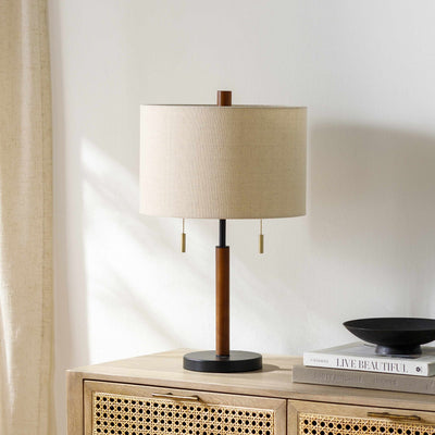 Camprodon White & Beige Contemporary Table Lamp