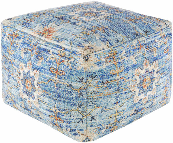 Cuddington Sky Blue Woven Pouf