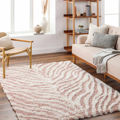 Dagna Zebra Print Shag Area Rug