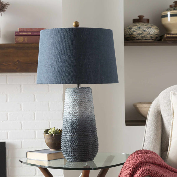 Dingras Pale Blue Jute Table Lamp