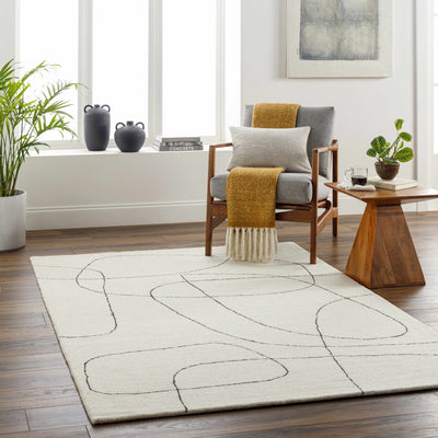 Deniz Modern Off-White Wool Rug