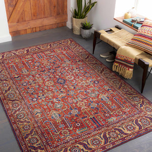 Edwardsburg Traditional Red Performance Rug