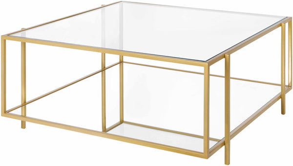 Portonovo Modern Glass Metal Coffee Table