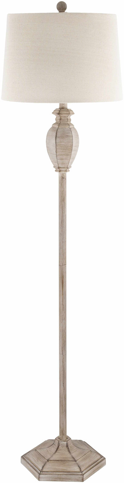 Esmeralda Resin Gray & Beige Floor Lamp