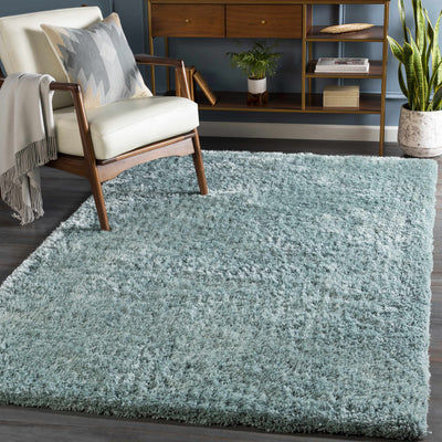 Sandbach Solid Ice Blue Large Shag Rug - Clearance