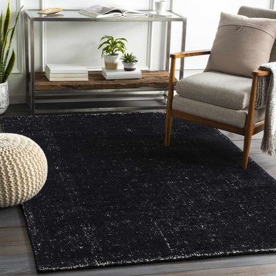 Zanoni Black Wool Area Rug