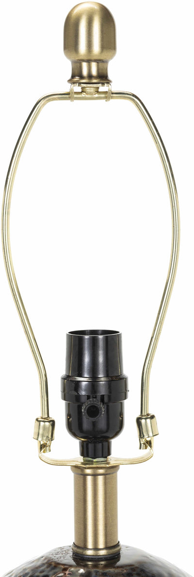 Emet Ribbed Glass Brass Table Lamp