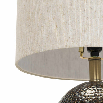 Emet Ribbed Glass Brass Table Lamp