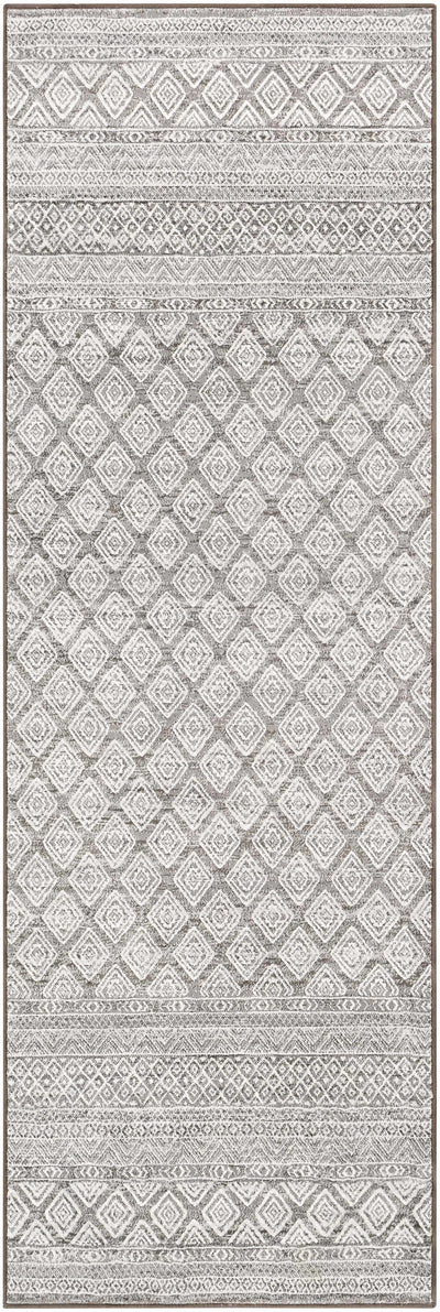 Epps White/Gray Trellis Rug - Clearance