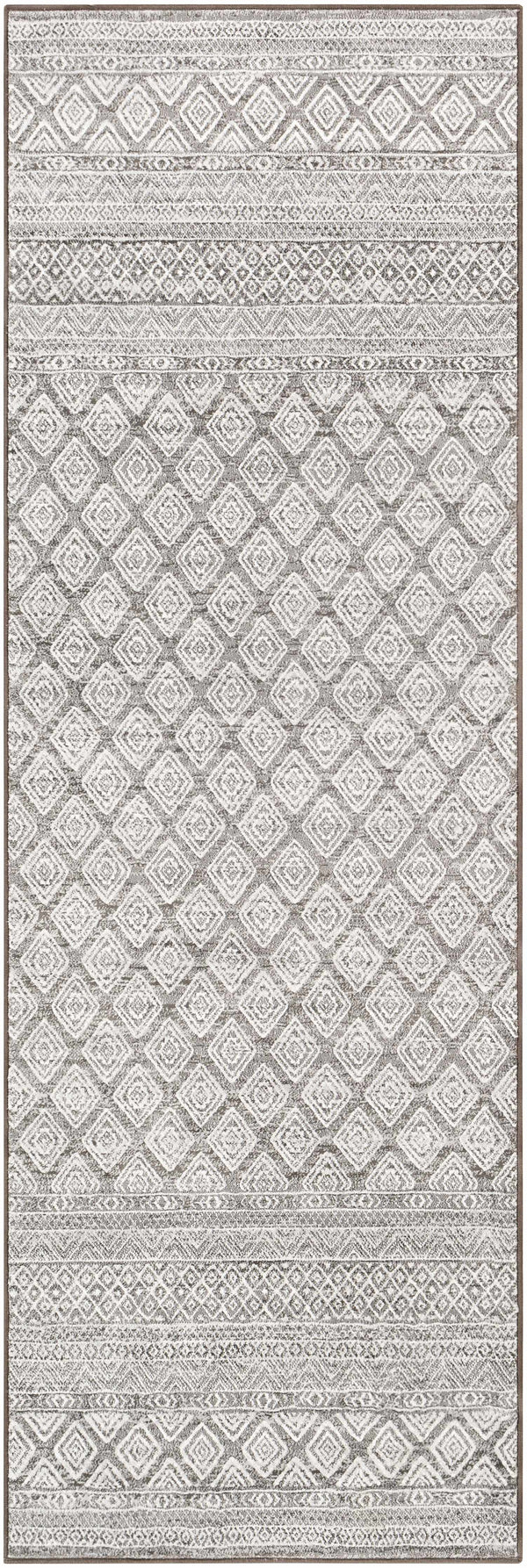 Epps White/Gray Trellis Rug - Clearance