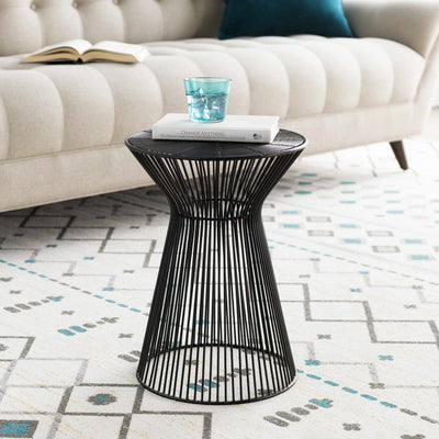 Ergani Black Metal End Table