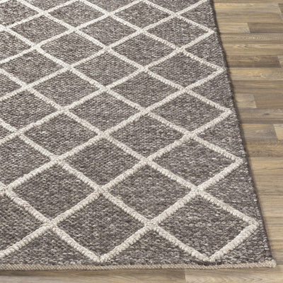 Syosset 2x3 Brown Trellis Wool&Viscose Rug - Clearance