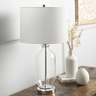 Erzurum Glass White Table Lamp