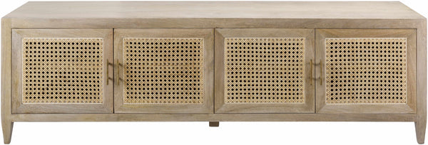 Ivangorod Natural Wood Rattan Console Table