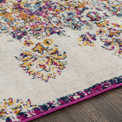 Euroa 9x12 Magenta&Cream Medallion Rug - Clearance