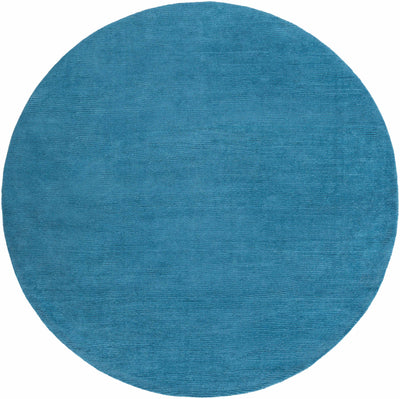 Solid Aqua Wool Carpet - Clearance