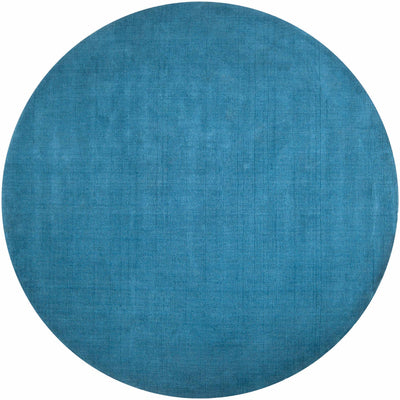 Solid Aqua Wool Carpet - Clearance