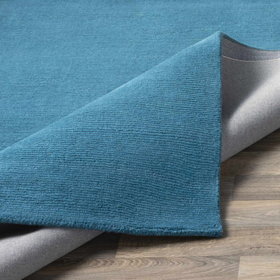 Solid Aqua Wool Carpet - Clearance