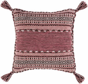 Evergreen Rustic Pink Woven Accent Pillow - Clearance