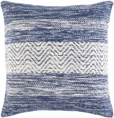 Eynesil Blue & White Chevron Accent Pillow