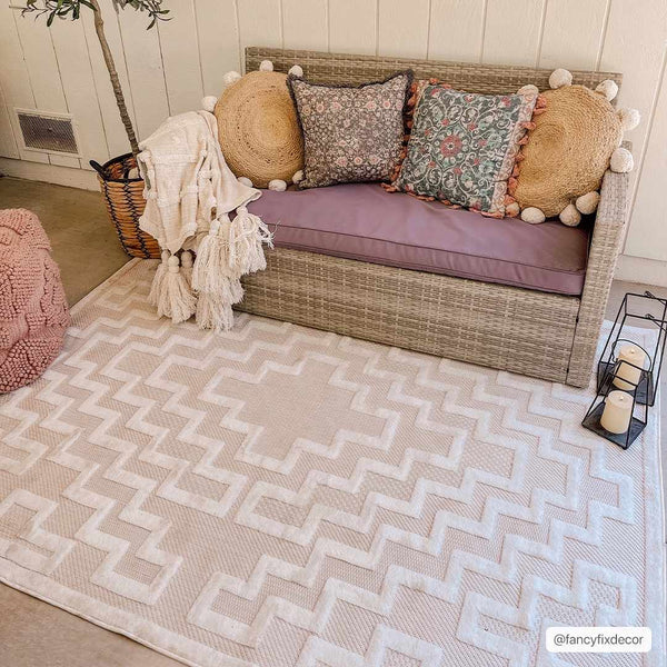 Diza Cream Outdoor Rug - Clearance