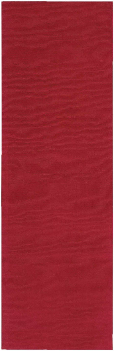 Brockton Solid Wool Crimson Red Area Rug - Clearance