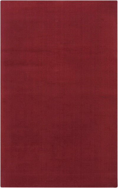 Brockton Solid Wool Crimson Red Area Rug - Clearance