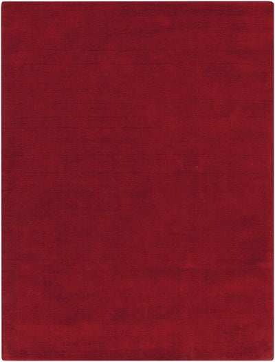 Brockton Solid Wool Crimson Red Area Rug - Clearance