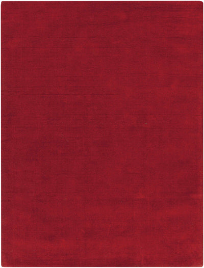 Brockton Solid Wool Crimson Red Area Rug - Clearance