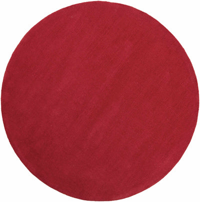 Brockton Solid Wool Crimson Red Area Rug - Clearance