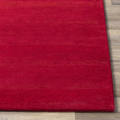 Brockton Solid Wool Crimson Red Area Rug - Clearance