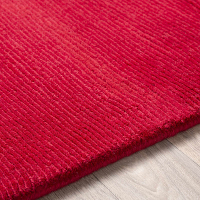 Brockton Solid Wool Crimson Red Area Rug - Clearance