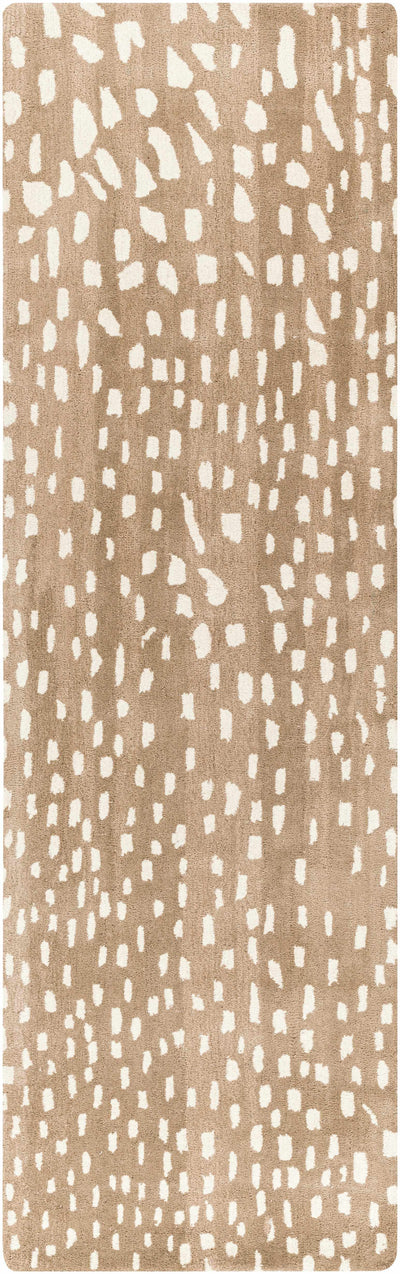 Athena Brown Giraffe Print Wool Rug