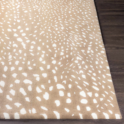 Athena Brown Giraffe Print Wool Rug