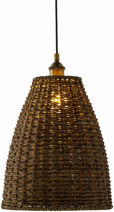 Ferreyres Southwestern Dark Brown Rattan Pendant