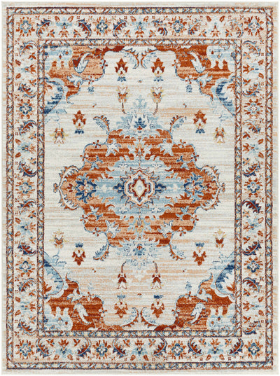 Liciada Beige & Rust Area Rug - Clearance