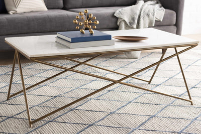 Fellowship White Marble Coffee Table