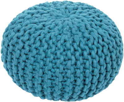 Villamiel Teal Knitted Pouf