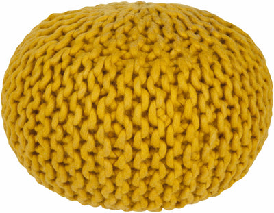 Wenatchee Mustard Knitted Pouf