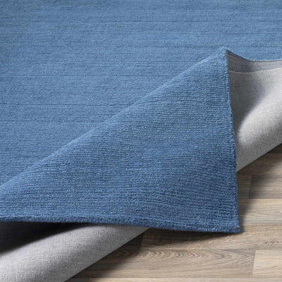 Brockton Solid Wool Blue Area Rug